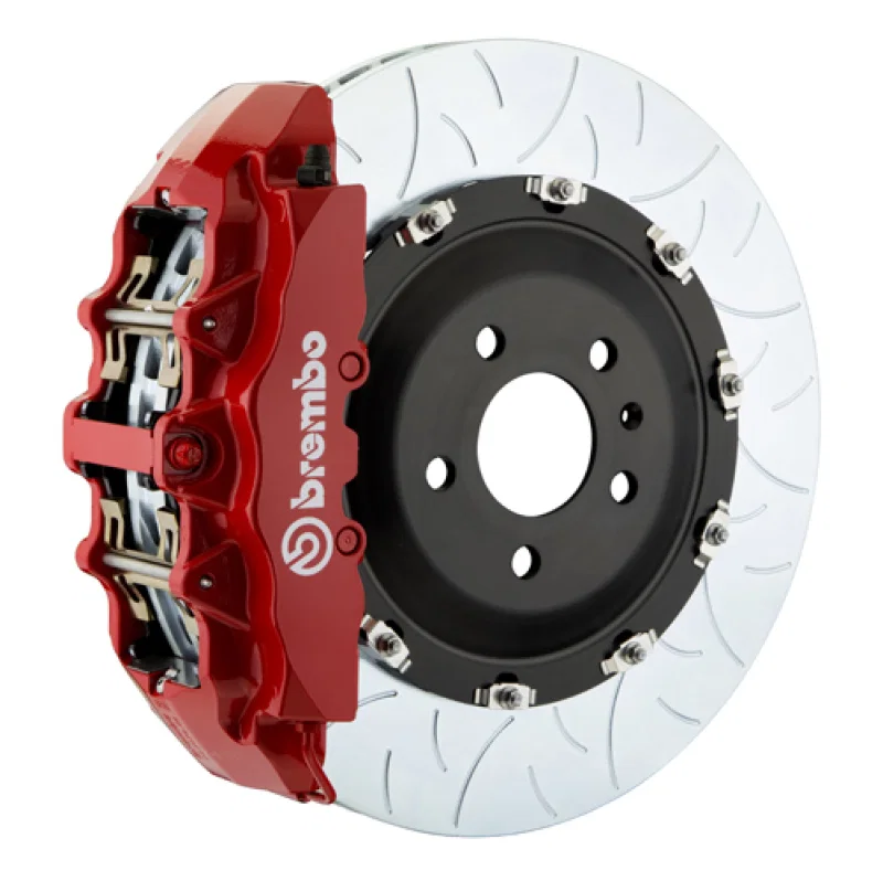 Brembo 1G3.9020A2, 00-05 ML500/ML55 AMG Front GT BBK 8 Piston Cast 380x34 2pc Rotor Slotted Type-3-Red for Mercedes-Benz
