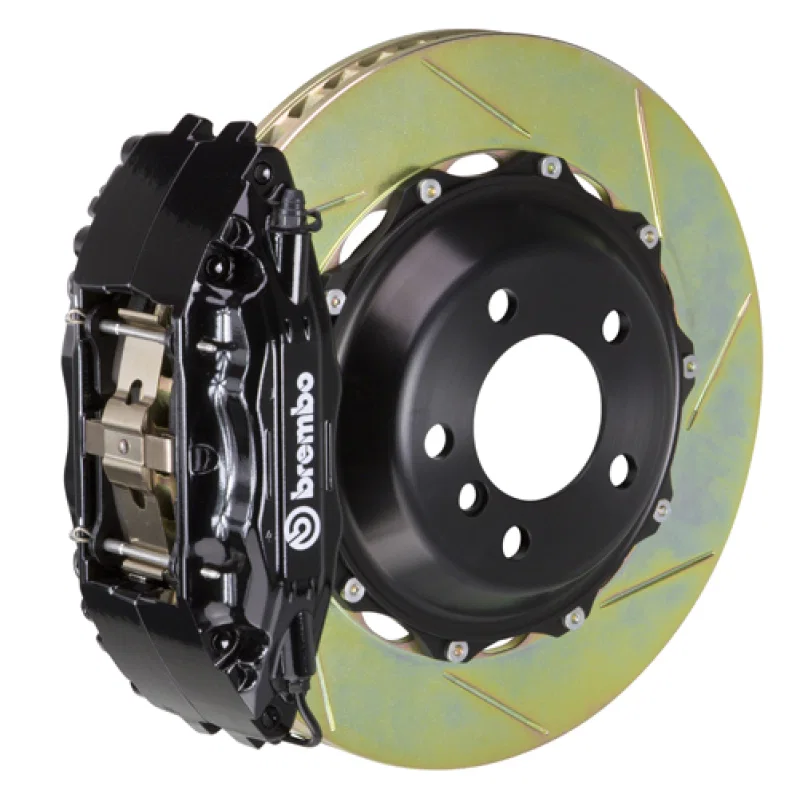 Brembo 1B2.8002A1, 00-02 S4 Caliper Fr GT BBK 4Pis Cast 2pc 355x32 2pc Rotor Slotted Type1-Black for Audi