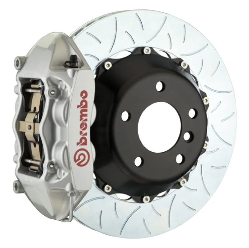 Brembo 2P3.9055A3, SS Rear GT BBK 4 Piston Cast 380x28 2pc Rotor Slotted Type-3-Silver for Chevrolet Camaro