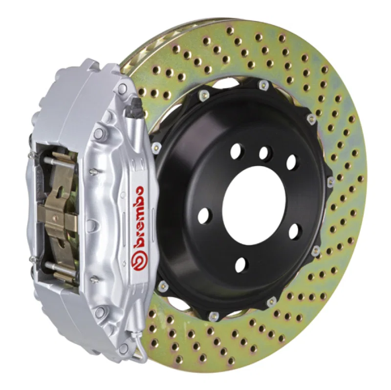 Brembo 1B1.8034A3, 00-04 360 Modena Excl Challenge/Stradale Fr GT BBK 4Pis Cast 2pc 355x32 2pc Rtr Drill-Silver for Ferrari 360