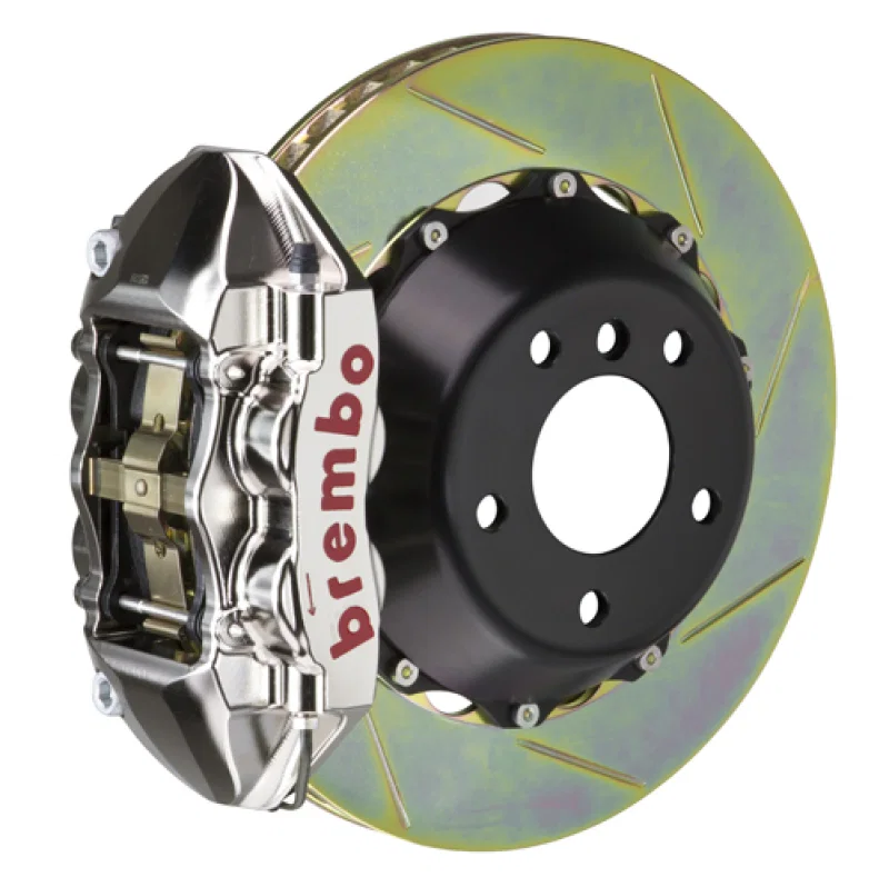 Brembo 2P2.8001AR, 99-04 996 Rear GTR BBK 4 Piston Billet 345x28 2pc Rotor Slotted Type1-Nickel for Porsche 911