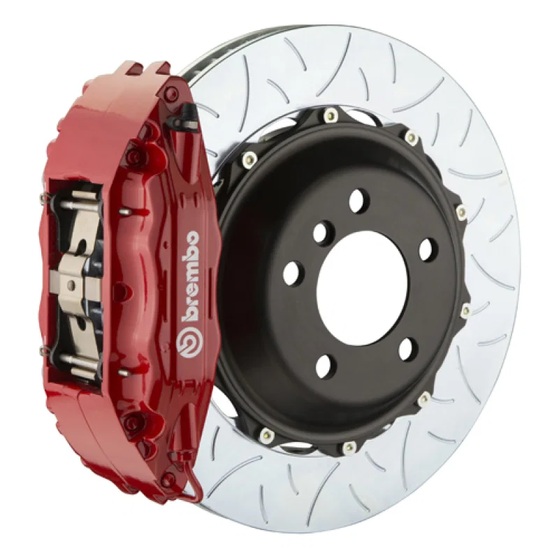 Brembo 1B3.8018A2, 00-02 Expedition 2WD Fr GT BBK 4Pis Cast 2pc 355x32 2pc Rotor Slotted Type3-Red