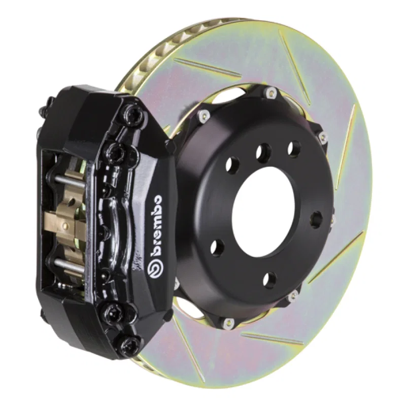 Brembo 1A2.6011A1, 00-04 Jetta 1.8t Front GT BBK 4 Piston Cast 2pc 328x28 2pc Rotor Slotted Type1-Black for Volkswagen