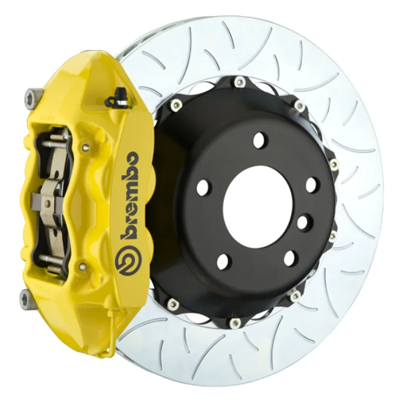 Brembo 2P3.8001A5, 99-04 996 Rear GT BBK 4 Piston Cast 345x28 2pc Rotor Slotted Type3-Yellow for Porsche 911