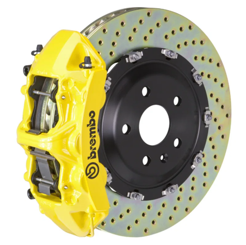 Brembo 1N1.9020A5, 00-03 Z8 (E52) Front GT BBK 6 Piston Cast 380x34 2pc Rotor Drilled- Yellow