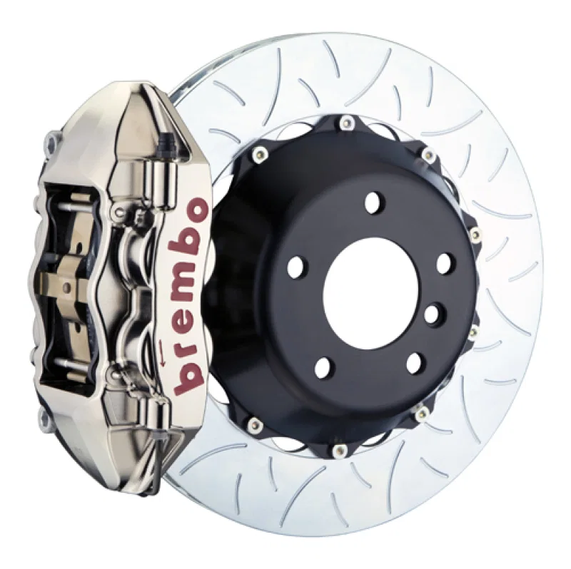 Brembo 2P3.9055AR, SS Rear GTR BBK 4 Piston Billet380x28 2pc Rotor Slotted Type-3- Nickel Plated for Chevrolet Camaro