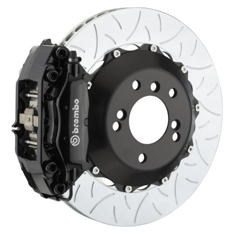 Brembo 2P3.8001A1, 99-04 996 Rear GT BBK 4 Piston Cast 345x28 2pc Rotor Slotted Type3-Black for Porsche 911