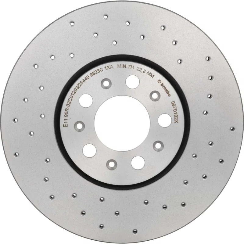 Brembo OE 09.7010.2X, 99-10 VW Beetle/99-06 Golf/99-05 Jetta Front Premium Xtra Cross Drilled UV Coated Rotor