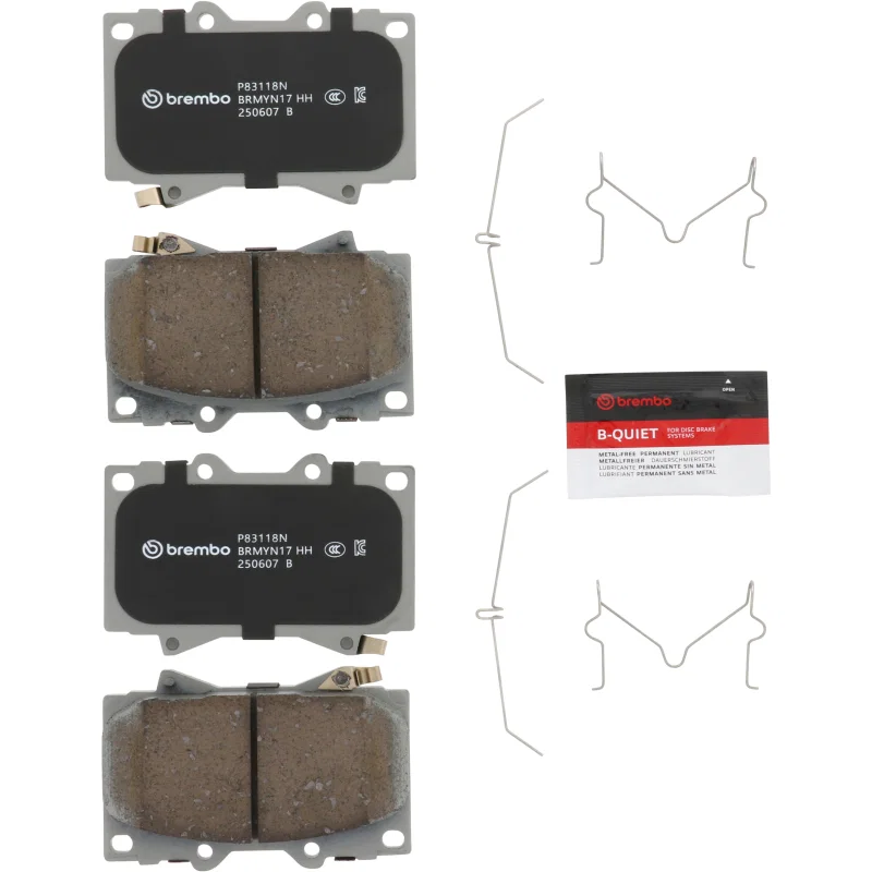 Brembo OE P83118N, 01-02 Toyota Sequoia/00-03 Tundra Front Premium NAO Ceramic OE Equivalent Pad