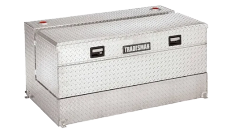 Tradesman 3256, Aluminum L-Shape Liquid Storage Tank Combo (56in. / 92 Gallon Capacity) - Brite