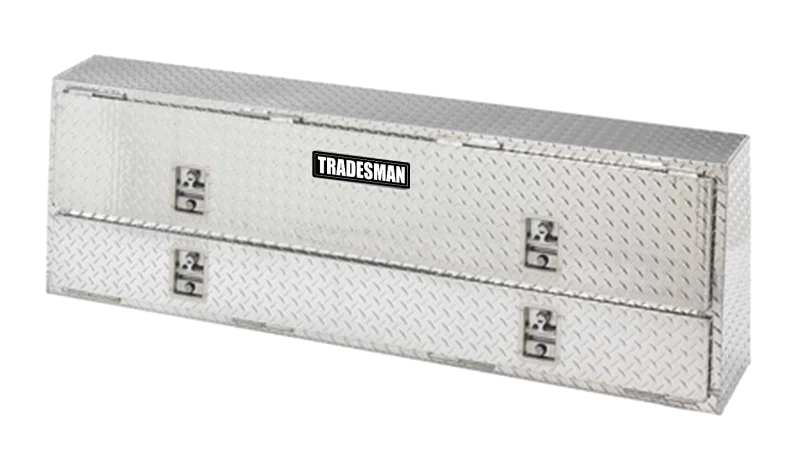 Tradesman 8272, Aluminum Professional Rail Top Mount L-Wing Box (72in.) - Brite