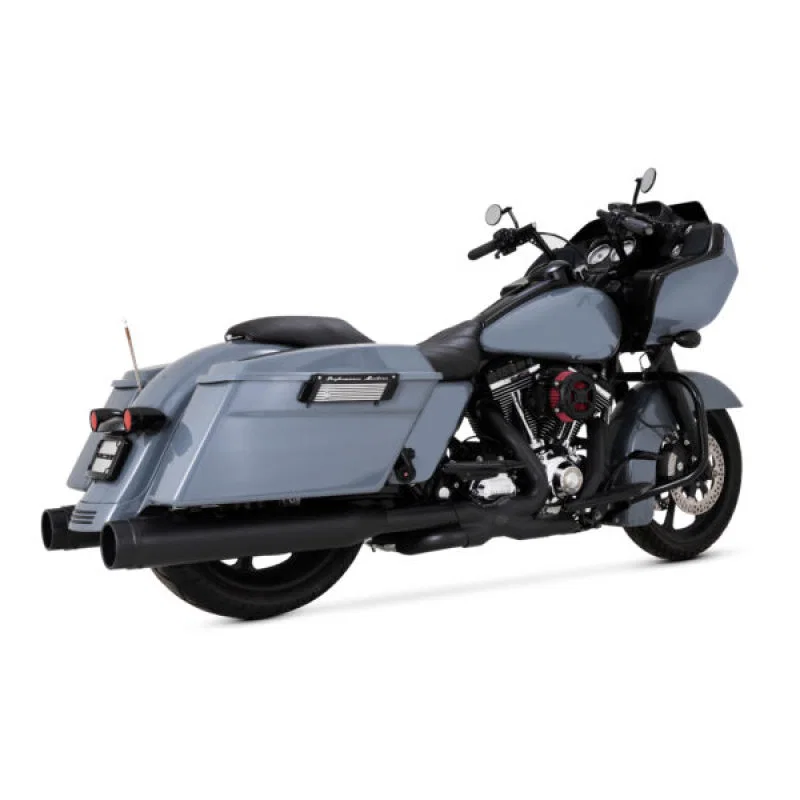Vance and Hines 46371, & Hines HD Dresser 17-25 Power Duals Black PCX Header Exhaust for Harley-Davidson