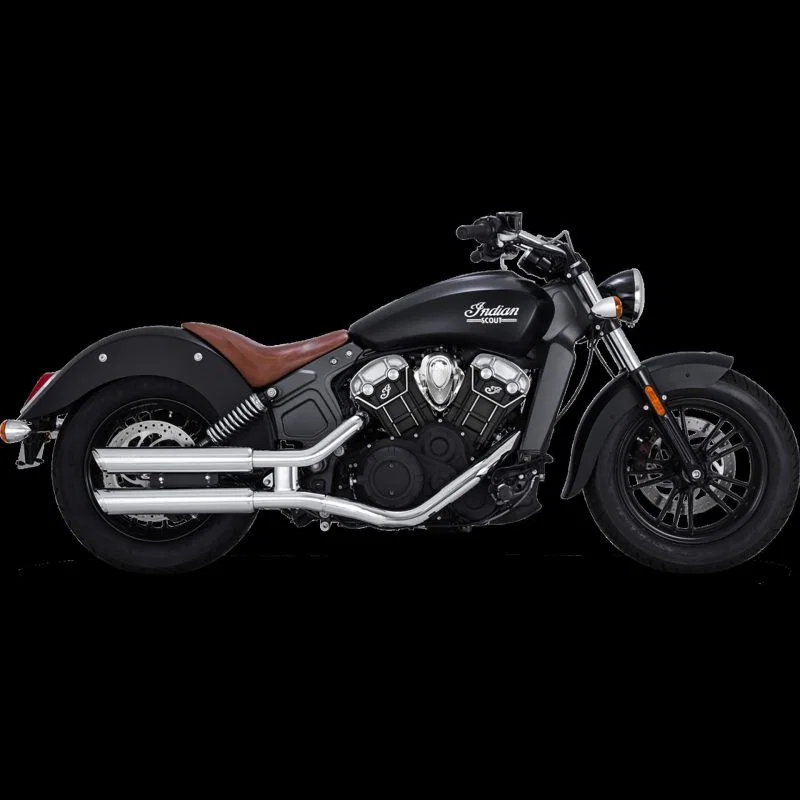Vance and Hines 18323, & Hines 15-20 Indian Scout/Bobber Twin Slash 3in PCX Slip-On Exhaust