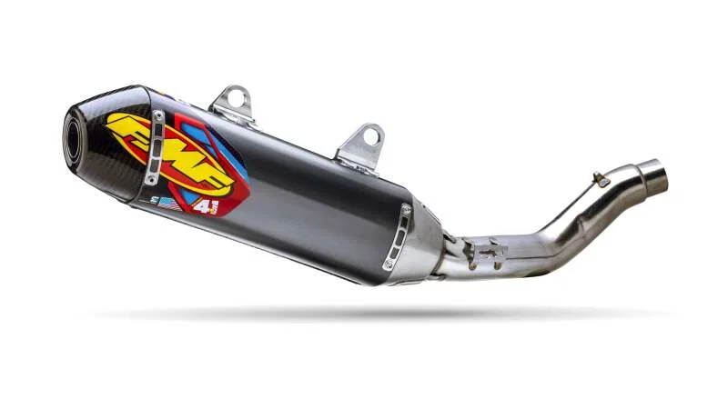 FMF Racing 045699, 2025 Triumph TF 450-RC Alum. Factory 4.1 RCT Slip-On Muffler w/ Carbon Cap