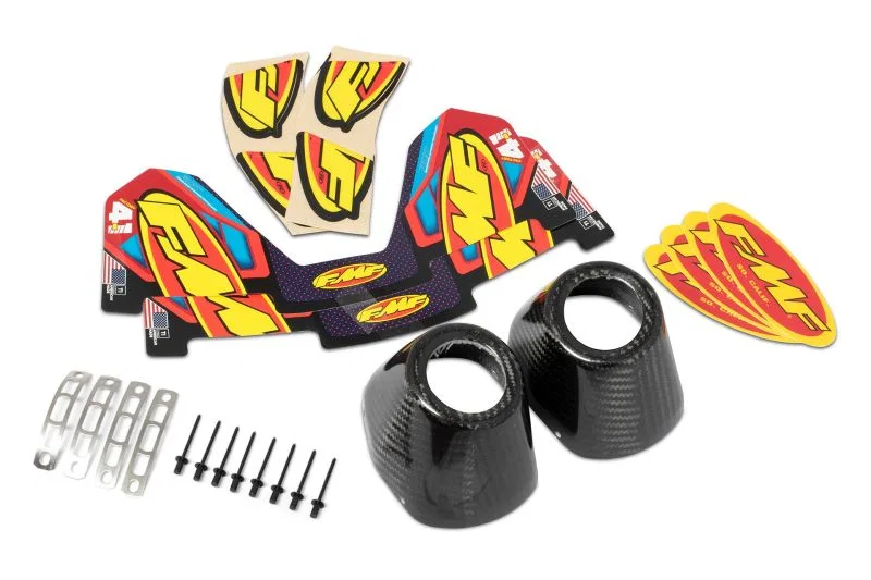 FMF Racing 040685, CRF250R 18-21/ CRF450R 17-20 Dual Fact 4.1 Carbon Replacement Endcaps (2 Piece Kit)