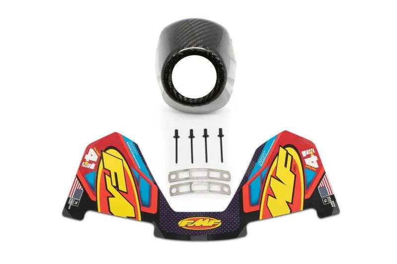 FMF Racing 040686, CRF250R 18-21/ CRF450R 17-20 Dual Fact 4.1 Carbon Replacement Endcap - Left (1 Piece)