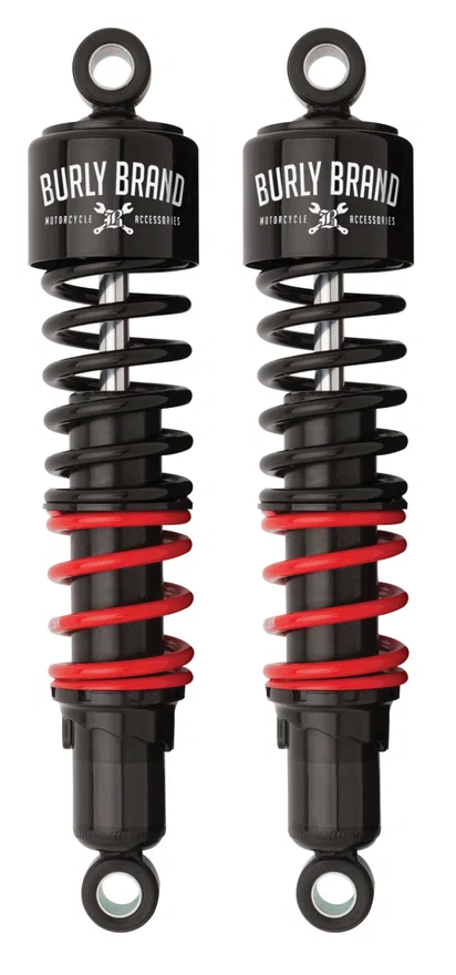 Burly Brand B28-1254, 21-22 Rebel 1100 Stiletto Shocks 13.0in - Black for Honda