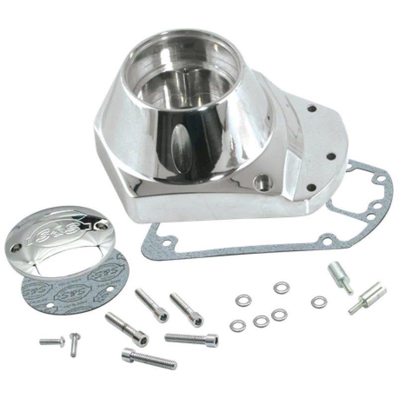 S&S Cycle 106-4211, 73-92 BT Billet Ignition Cover Gearcover - Chrome for Harley-Davidson
