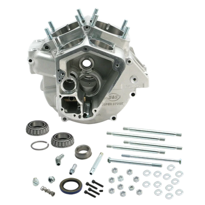 S&S Cycle 31-0004, 70-84 BT w/ 3-5/8in Bore Super Stock Alternator Style Crankcase - Natural for Harley-Davidson