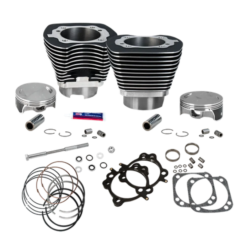 S&S Cycle 910-0025, 99-06 BT Replacement 4-1/8in Bore Cylinder & Piston Kit w/ Stock Bolt Pattern for Harley-Davidson