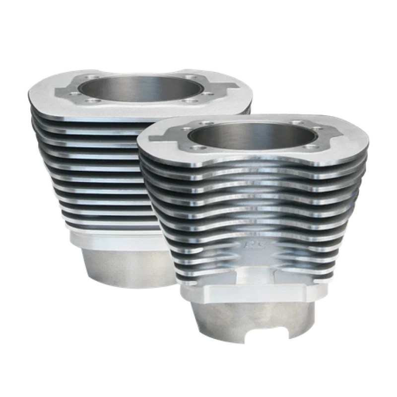 S&S Cycle 910-0231, 07-16 BT 11 Fin 4-1/8in Bore Cylinder Set For 117in & 117in Dish Hot Set Up Kit - Silver for Harley-Davidson
