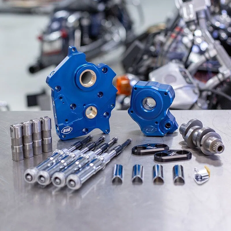 S&S Cycle 310-1000C, 2017+ WC M8 Models Chain Drive 475C Cam Chest Kit w/ Chrm Pushrod Tubes - Incl. VVT