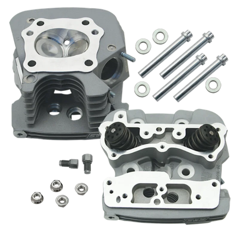 S&S Cycle 106-4277, 1999+ Super Stock 79cc Cylinder Head Kit - Silver for Harley-Davidson