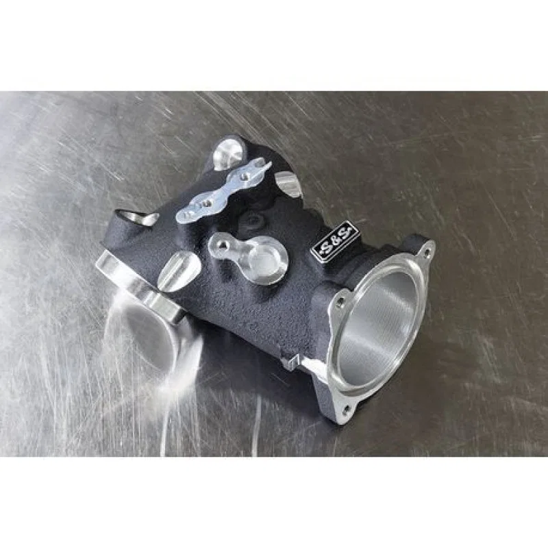 S&S Cycle 160-0276, M8 Models Premium 55mm CNC Ported Manifold - Black for Harley-Davidson