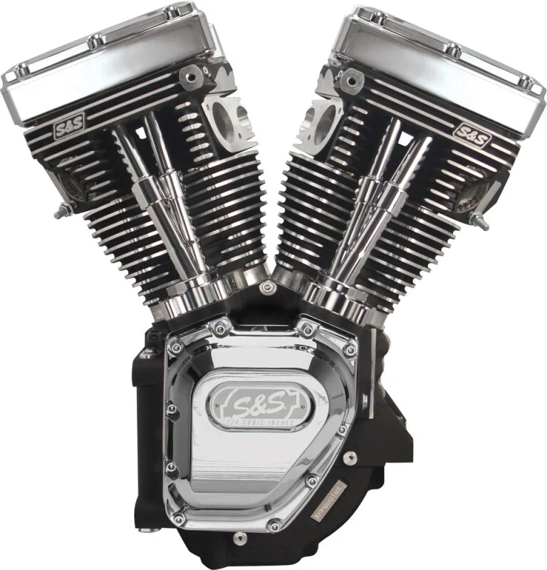 S&S Cycle 310-0327A, 99-06 BT T124 Long Block Engine w/ 585 Cam - Silver for Harley-Davidson