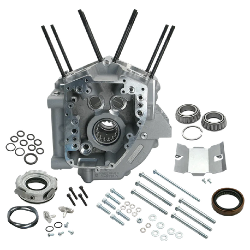 S&S Cycle 106-4043A, 99-06 BT 4-18in Bore Crankcase - Silver for Harley-Davidson