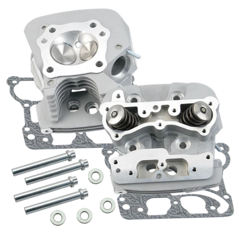 S&S Cycle 900-0344, 2006 Dyna Super Stock 91cc Cylinder Heads - Silver