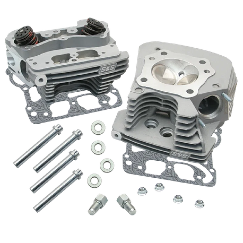 S&S Cycle 106-4270, 99-05 BT Super Stock 89cc Cylinder Head Kit - Silver for Harley-Davidson