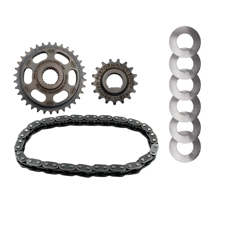 S&S Cycle 330-0842, 2017+ M8 Models Camshaft Chain Drive Kit - Incl. Chain, Sprockets, & Shims for Harley-Davidson