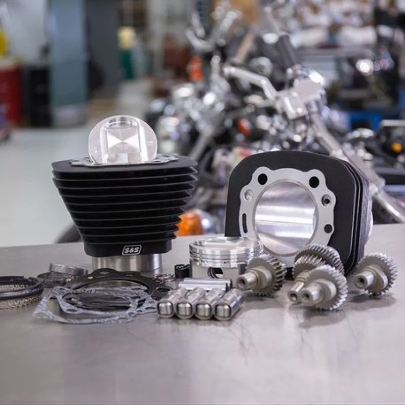 S&S Cycle 910-0701, 00-21 Sportster Models 1200cc to 1250cc Hooligan Kit - Wrinkle Black for Harley-Davidson