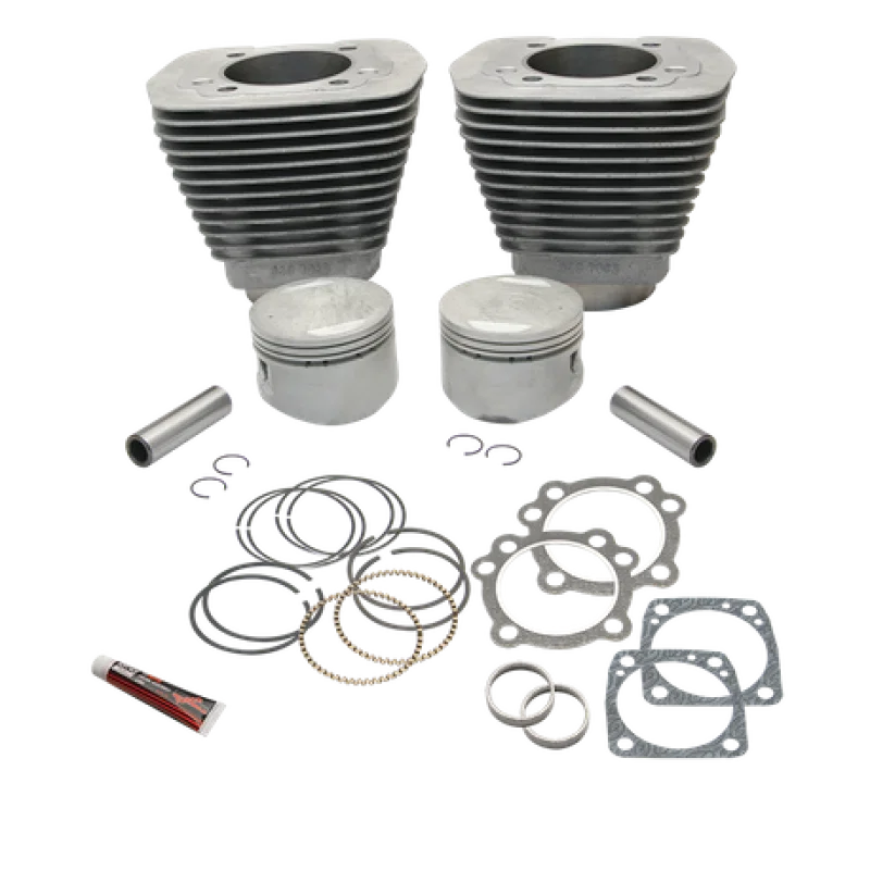 S&S Cycle 91-7211, Cylinder 84-99 BT w/Super Stock Cylinder Heads 89in 3 1/2in Bore Cylinder & Piston Kit - Natural for Harley-Davidson