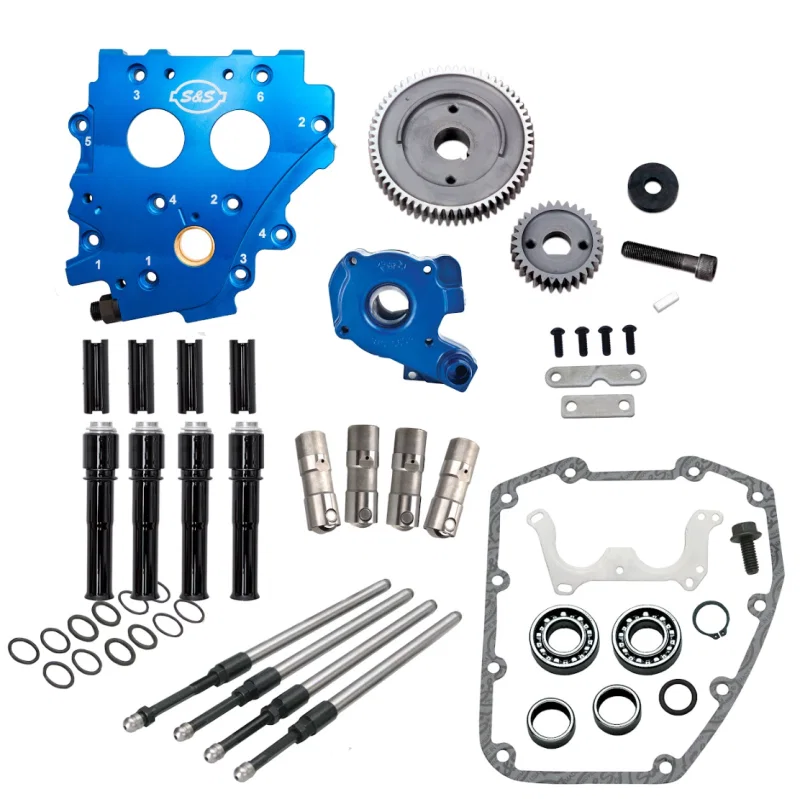 S&S Cycle 310-1266, 99-06 BT Gear Drive Cam Chest Kit w/o Cam - Black Pushrod Tubes for Harley-Davidson