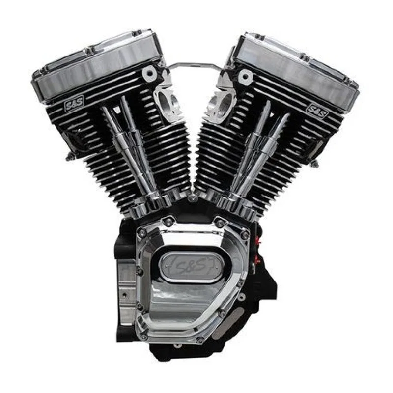 S&S Cycle 310-0770A, 99-06 BT T111 Long Block Engine - Wrinkle Black for Harley-Davidson