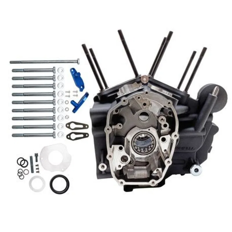 S&S Cycle 310-1170, 2017+ M8 Touring Models MK-Series Touring Crankcase Assembly - Black for Harley-Davidson