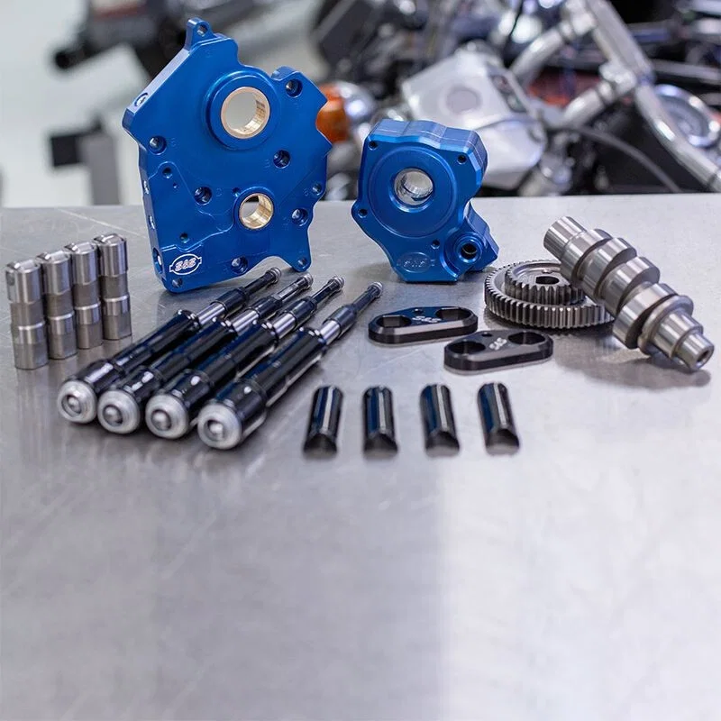 S&S Cycle 310-1009B, 2017+ M8 Models Gear Drive 465G Cam Chest Kit w/ Blk Pushrod Tubes - WC - Incl. VVT