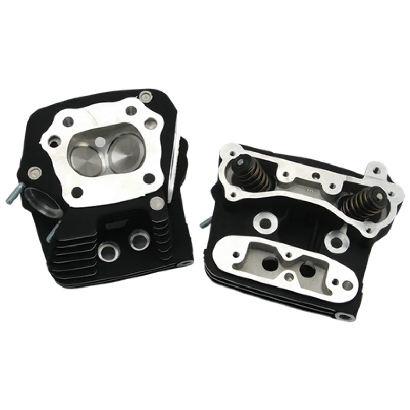 S&S Cycle 106-6064, 84-99 Performance Replacement Low Compression 76cc Cylinder Heads - Wrinkle Black for Harley-Davidson