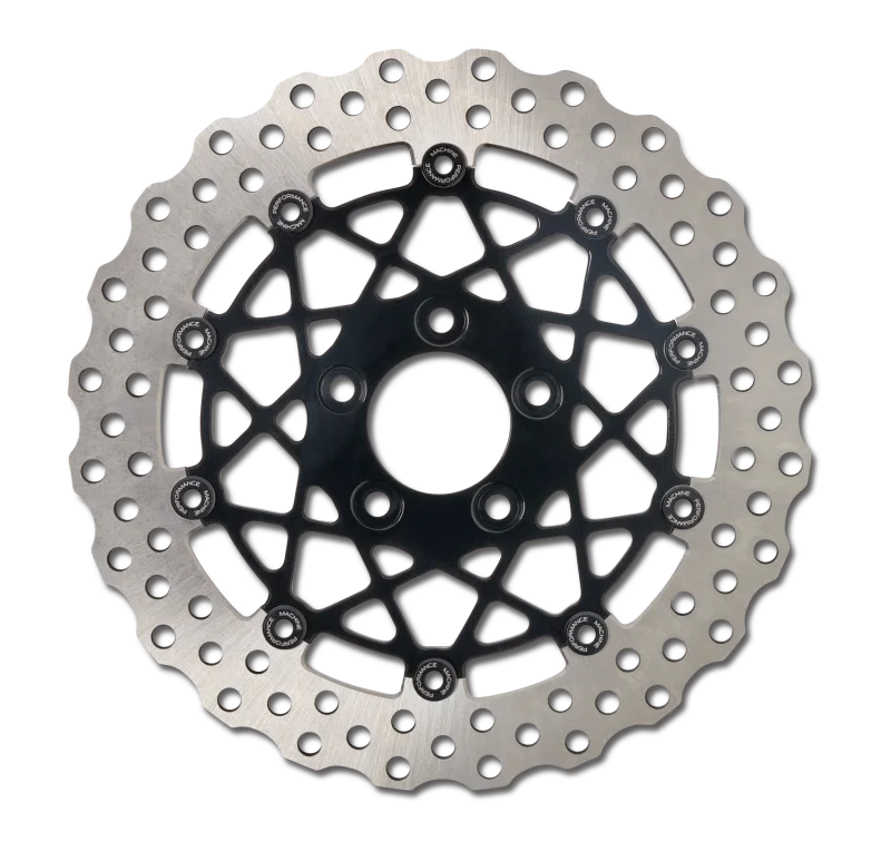 Performance Machine 0133-2608S-B, Disc/Carr Speedstar 320Mm X .20 Ff No O/S Front Black Ano for Harley-Davidson