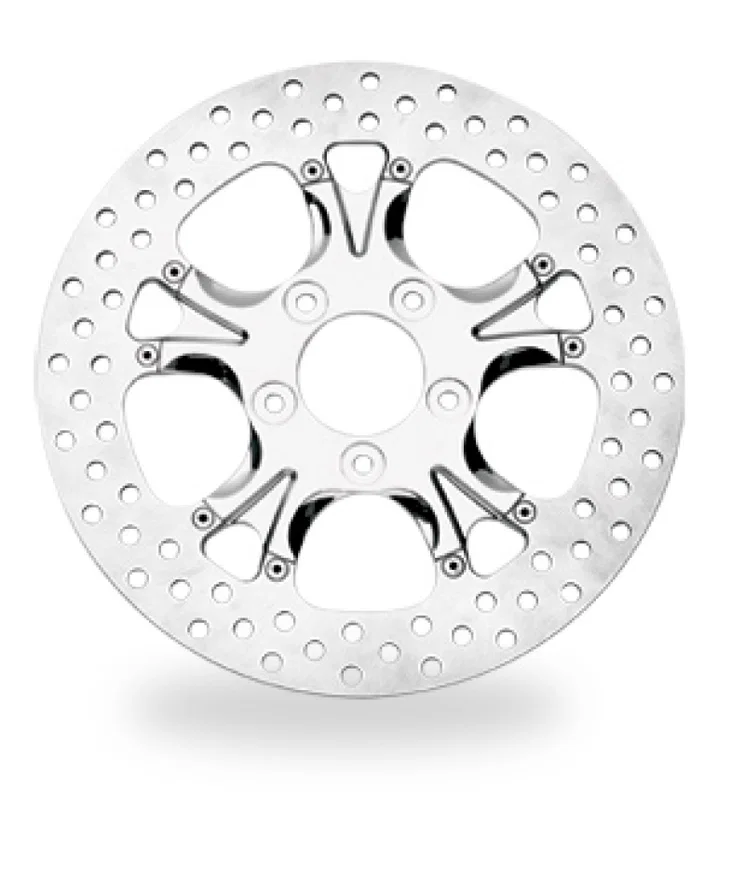 Performance Machine 0133-1802GATS-CH, Disc/Carr 11.8 Gatlin Rear - Chrome for Harley-Davidson