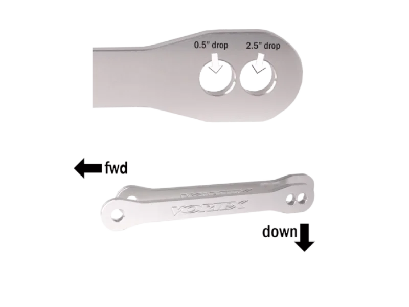 Vortex Racing LL479, 07-12 Kawasaki ZX600 Ninja ZX-6R,13-24 ZX636 ZX-6R Lowering Link Kit- Silver