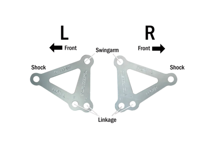Vortex Racing LL671, 99-01,03-05 Yamaha YZF-R6,06-09 YZF-R6 S Lowering Link Kit- Silver
