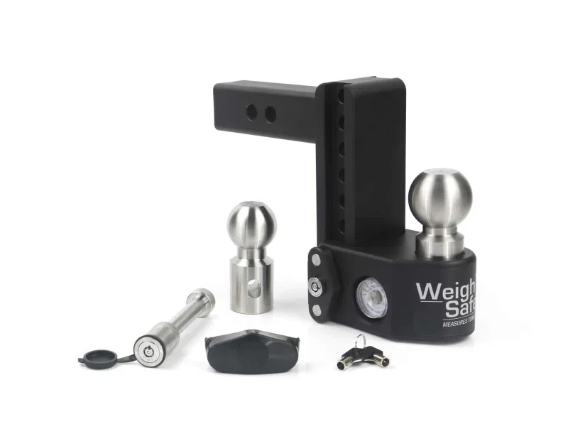Weigh Safe SWS6-2-KA, 6in Drop Hitch w/Built-in Scale & 2in Shank (10K/15K GTWR) w/WS05 - Steel
