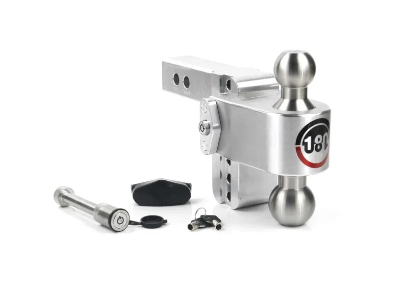 Weigh Safe LTB4-2-KA, 180 Hitch 4in Drop Hitch & 2in Shank (10K/12.5K GTWR) w/WS05 - Aluminum