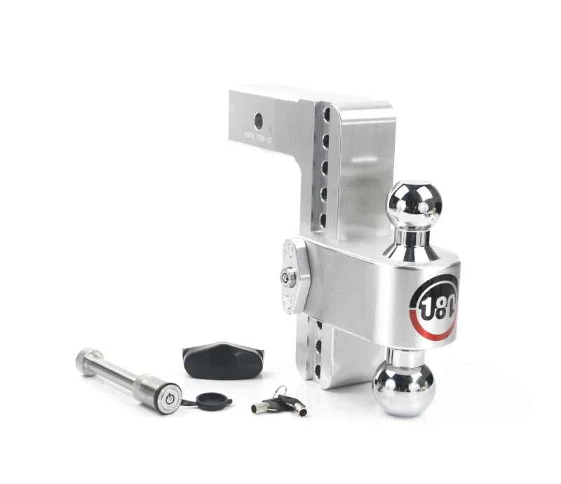Weigh Safe CTB8-2.5-KA, 180 Hitch 8in Drop Hitch & 2.5in Shank (10K/18.5K GTWR) w/WS05 - Aluminum