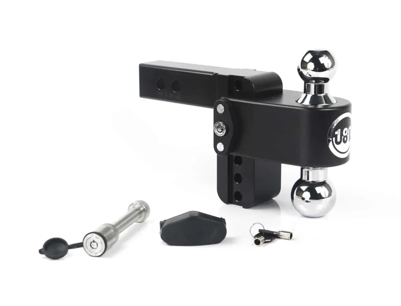 Weigh Safe CTB4-2-KA-CER-BLA, 180 Hitch 4in Drop Hitch & 2in Shank (10K/12.5K GTWR) w/WS05 - Black Cerakote