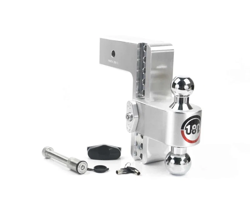 Weigh Safe CTB8-3-KA, 180 Hitch 8in Drop Hitch & 3in Shank (10K/21K GTWR) w/WS05 - Aluminum