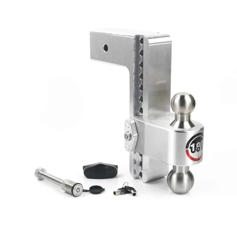Weigh Safe LTB10-3-KA, 180 Hitch 10in Drop Hitch & 3in Shank (10K/21K GTWR) w/WS05 - Aluminum